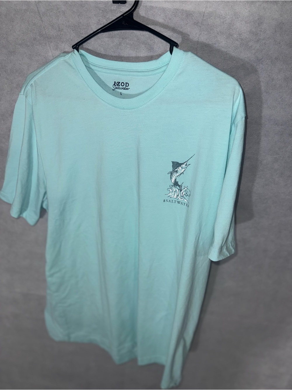 Izod Saltwater Marlin Tee - Light Aqua
